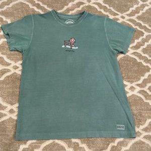 Life Is Good Simplify shirt.  Size M. Soft teal color.